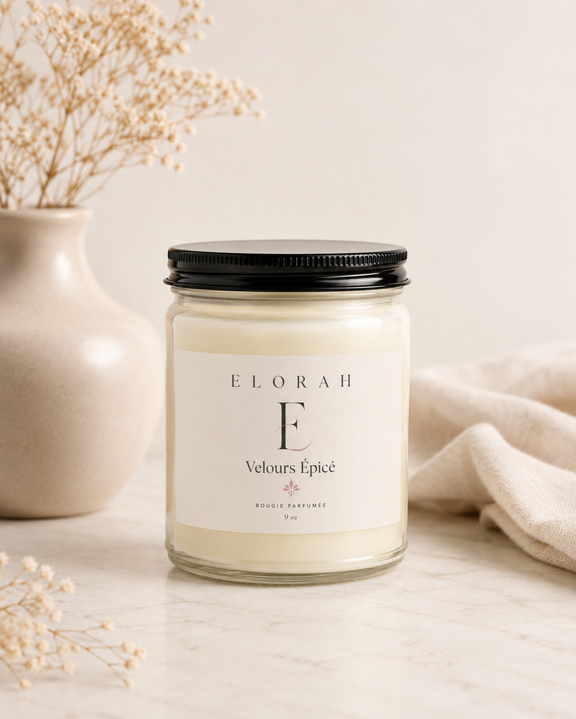 Velours Épicé luxury comfort spice scented candle, warm spiced fragrance - Elorah & Co
